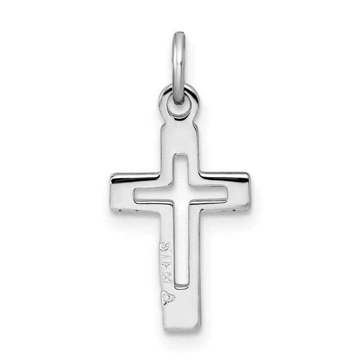 Sterling Silver Polished Slim Cross Pendant