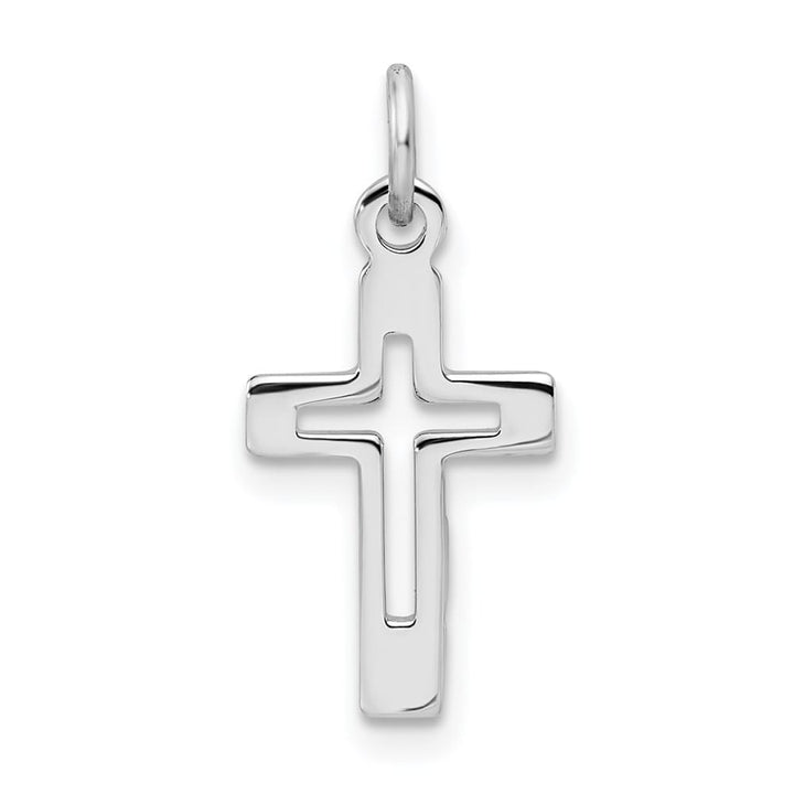 Sterling Silver Polished Slim Cross Pendant