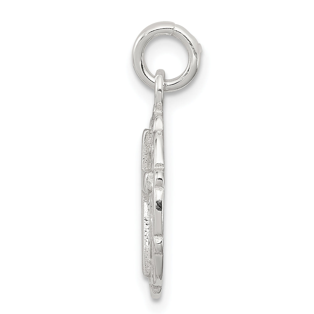 Sterling Silver Circle and Cross Pendant