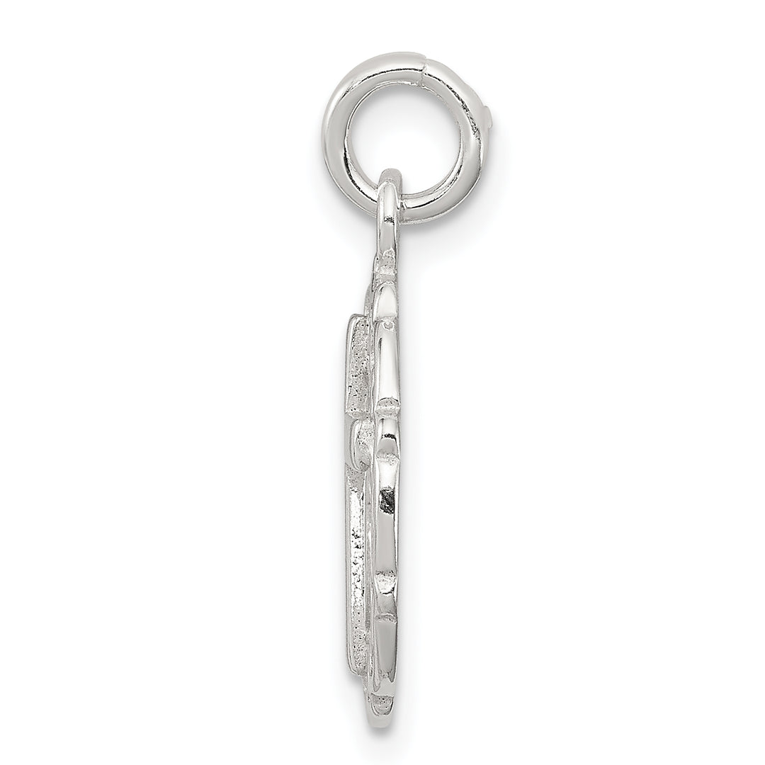 Sterling Silver Circle and Cross Pendant
