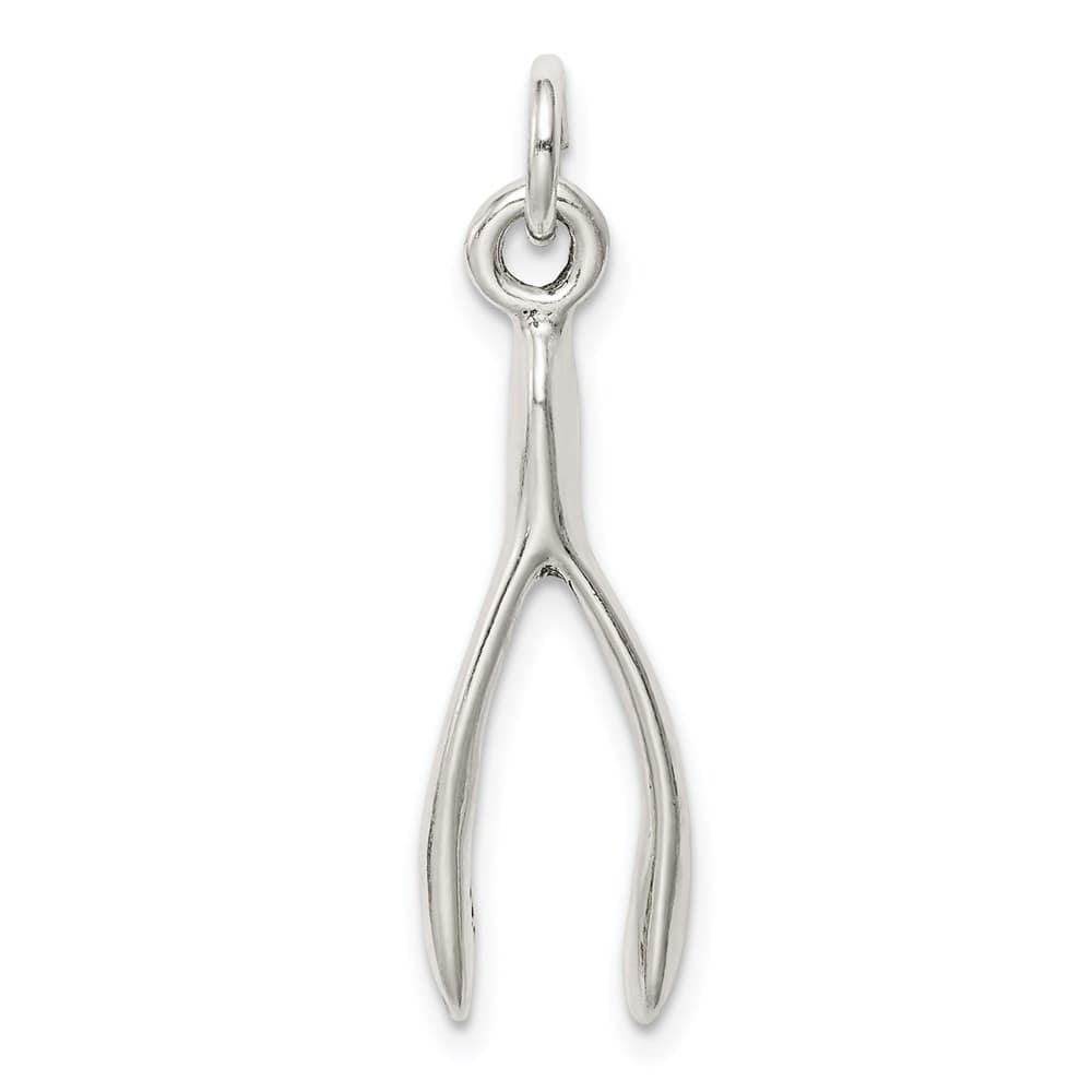 Lovely Rita's Pendants & Charms Sterling Silver Antiqued Wishbone Charm