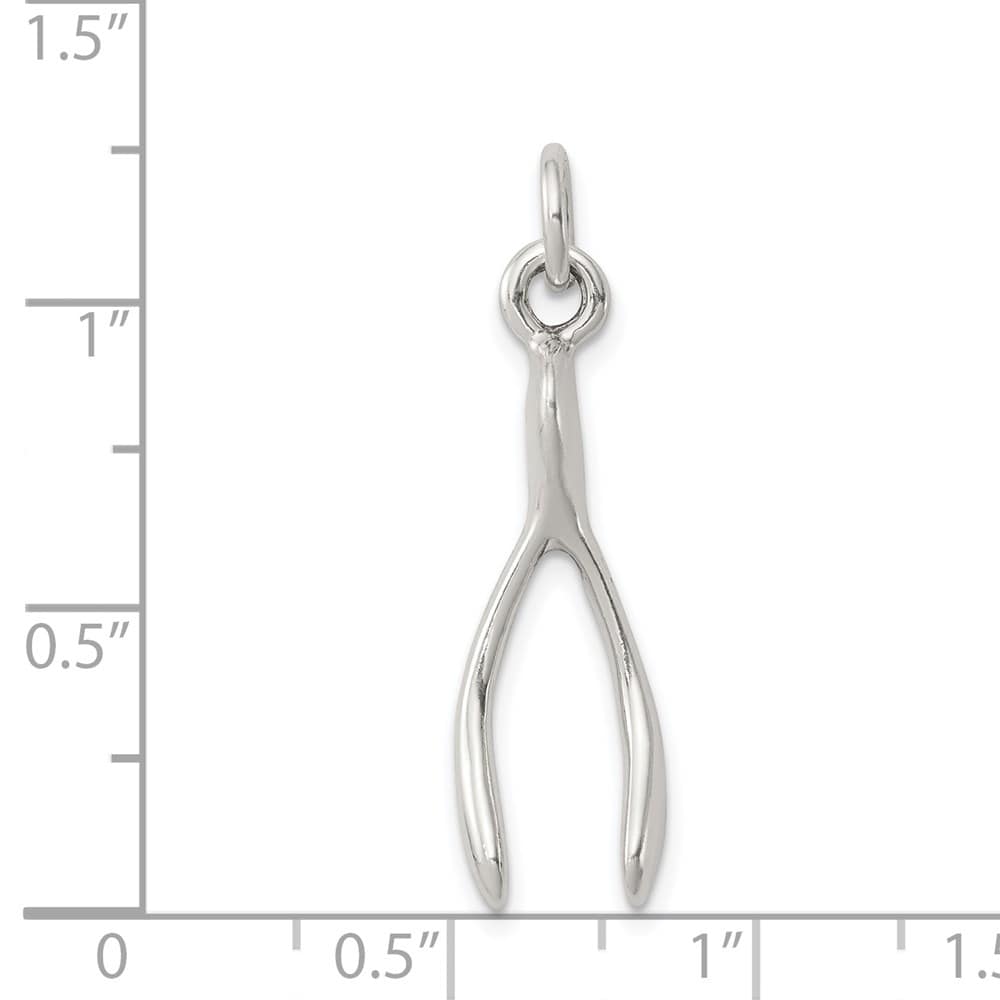 Lovely Rita's Pendants & Charms Sterling Silver Antiqued Wishbone Charm