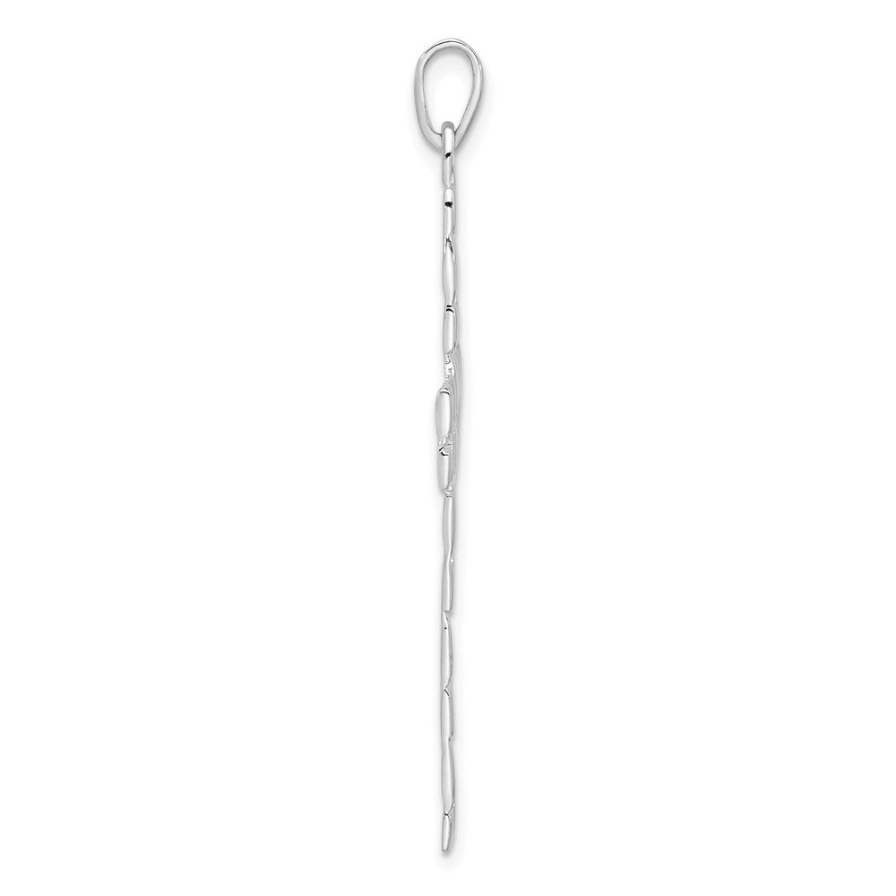 Sterling Silver Polished Woven Cross Pendant, view 2 of 4