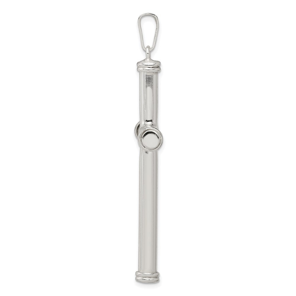 Sterling Silver Polished Hollow Large Latin Cross Pendant, view 2 of 4