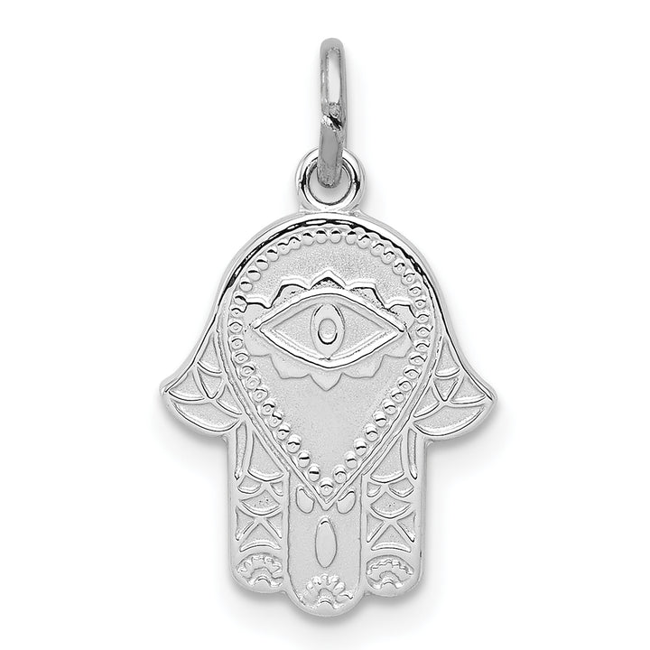 Sterling Silver Polished Chamseh/Hamsa Pendant