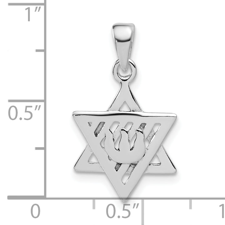 Sterling Silver Antiqued Star of David Pendant
