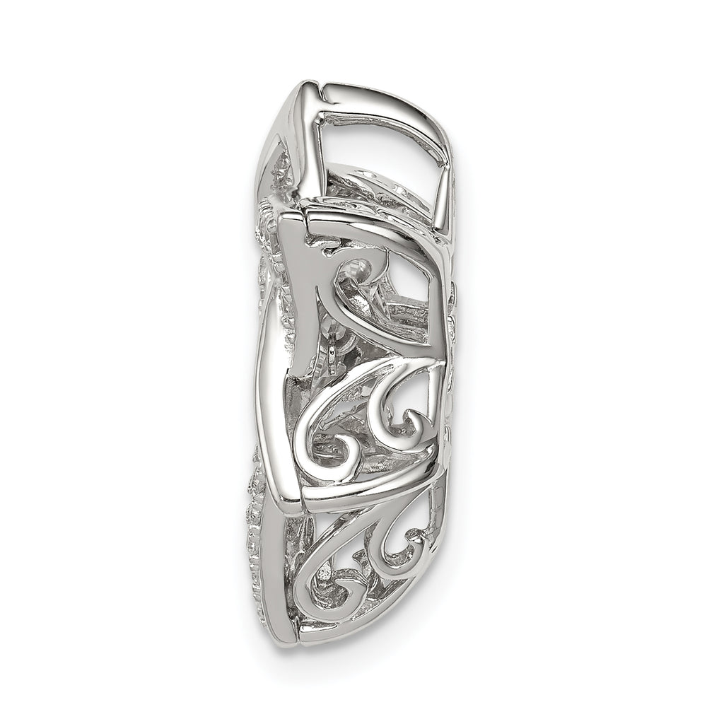Sterling Silver Polished Vibrant CZ Star of David Pendant