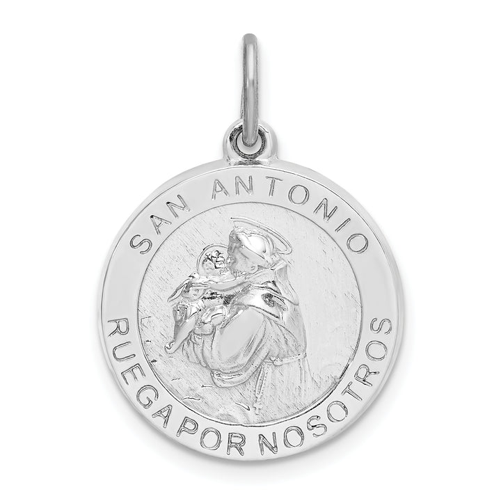 Sterling Silver Spanish St. Anthony Medal Pendant