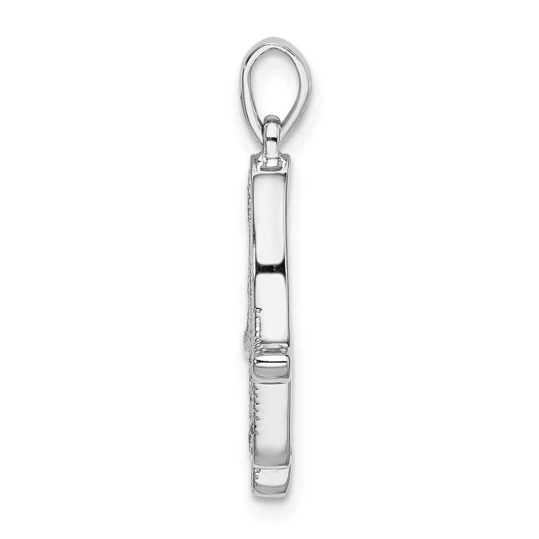 Sterling Silver CZ Chamseh Pendant
