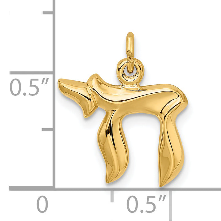 Sterling Silver Polished Small Chai Pendant