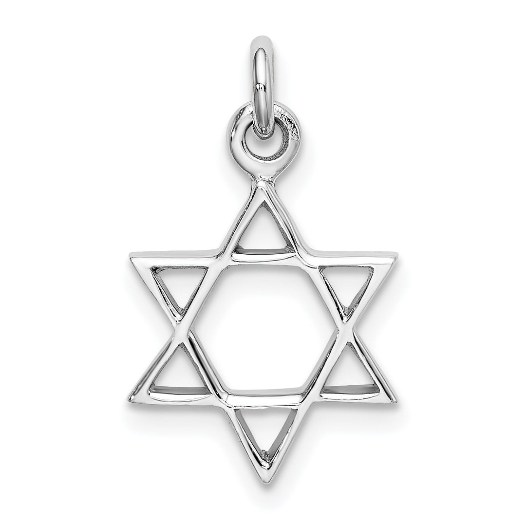 Sterling Silver Polished Star of David Pendant