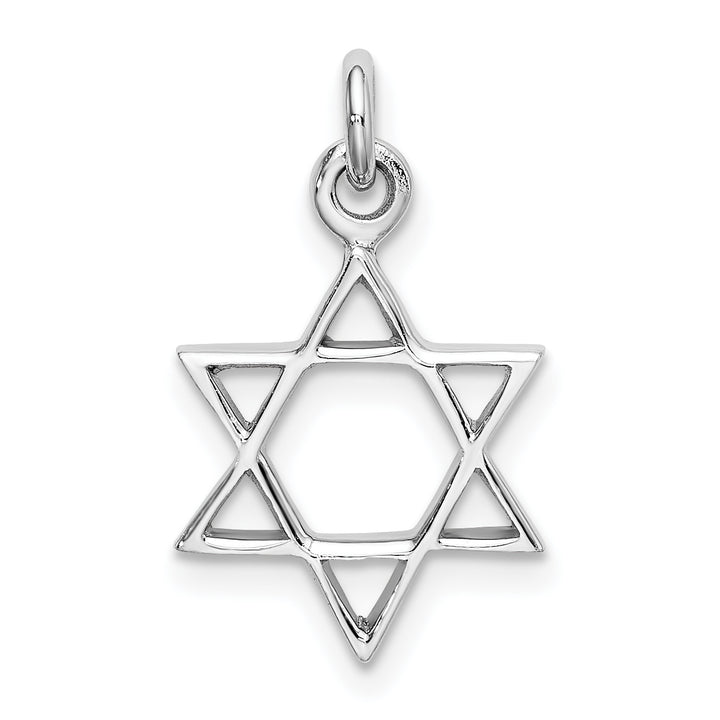 Sterling Silver Polished Star of David Pendant