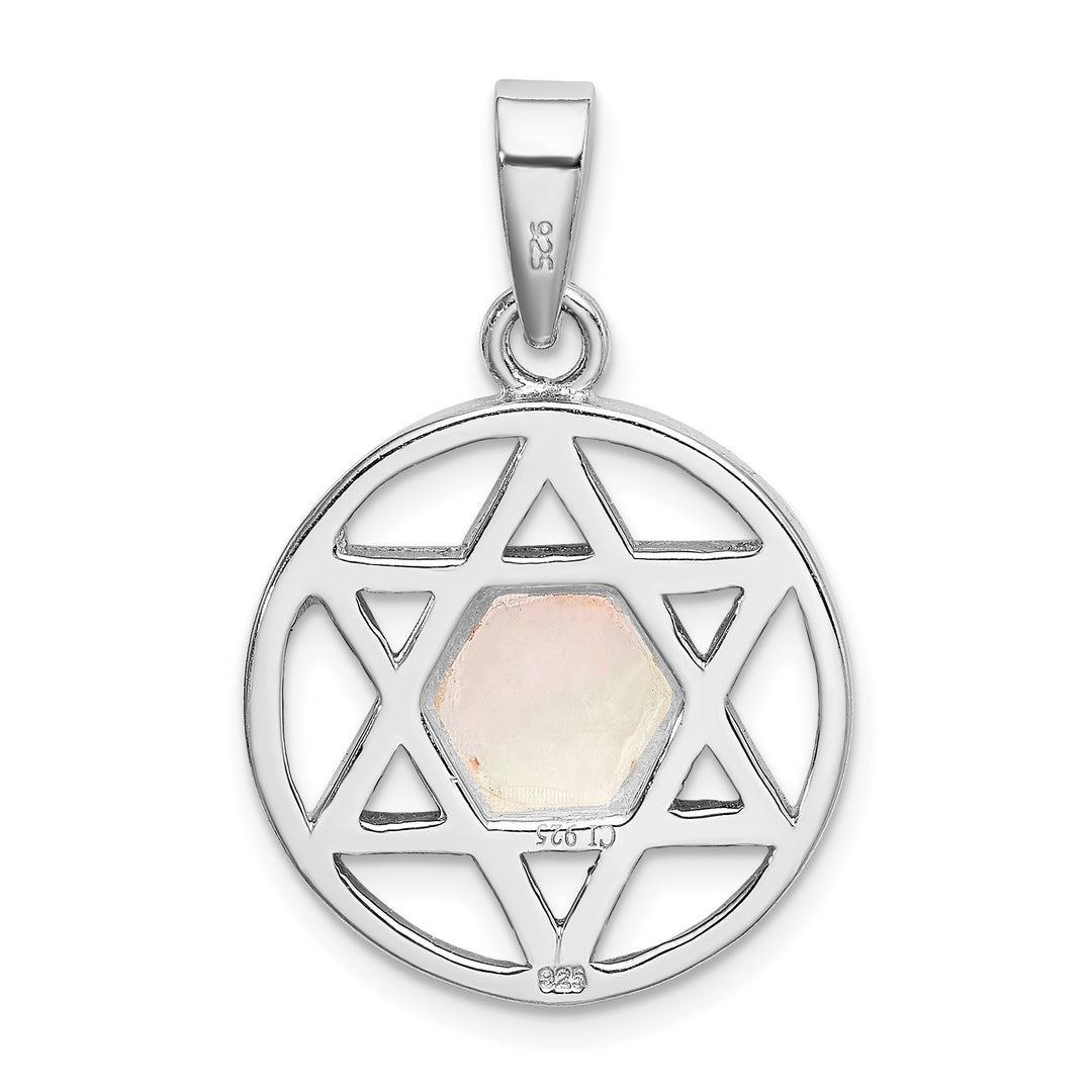 Sterling Silver MOP Star of David Pendant