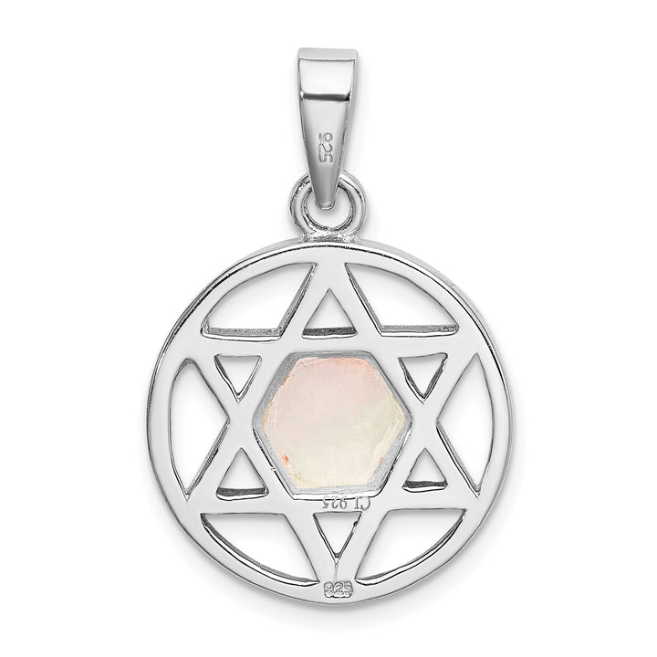 Sterling Silver MOP Star of David Pendant