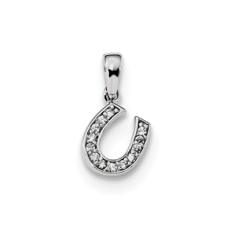 Lovely Rita's Pendants & Charms Sterling Silver CZ Horseshoe Pendant