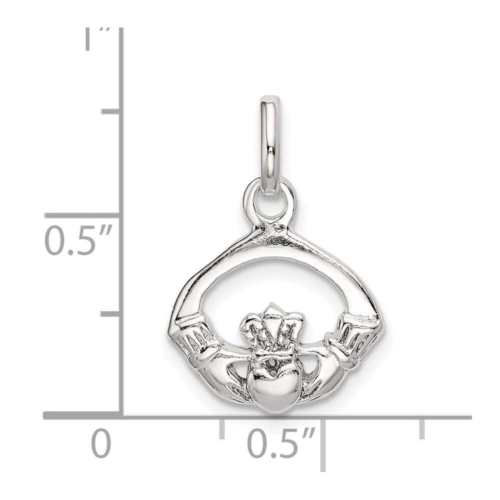 Lovely Rita's Pendants & Charms Sterling Silver Polished Claddagh Charm