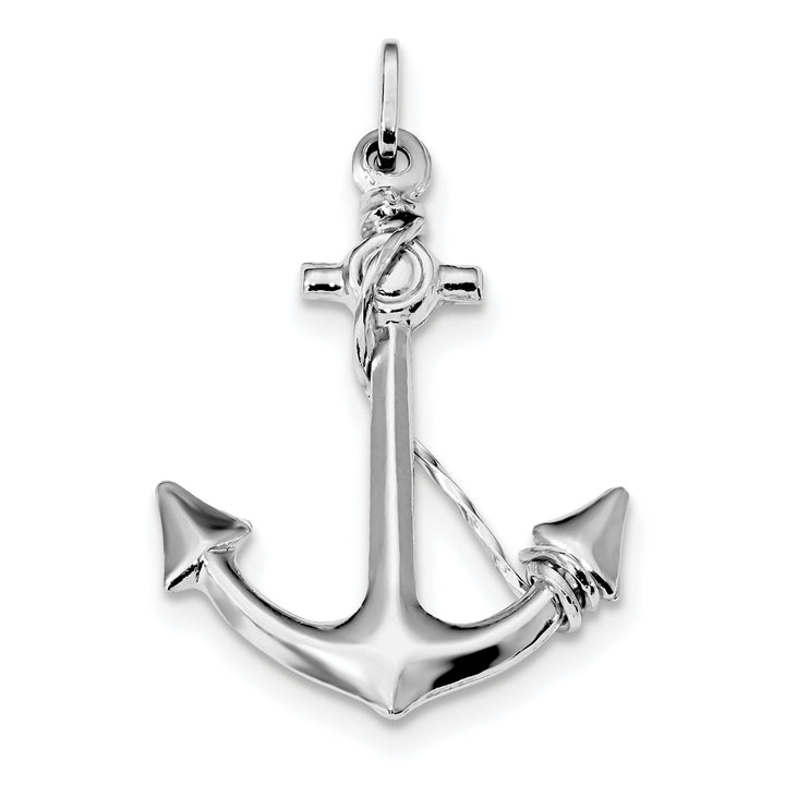 Sterling Silver Anchor with Rope Charm