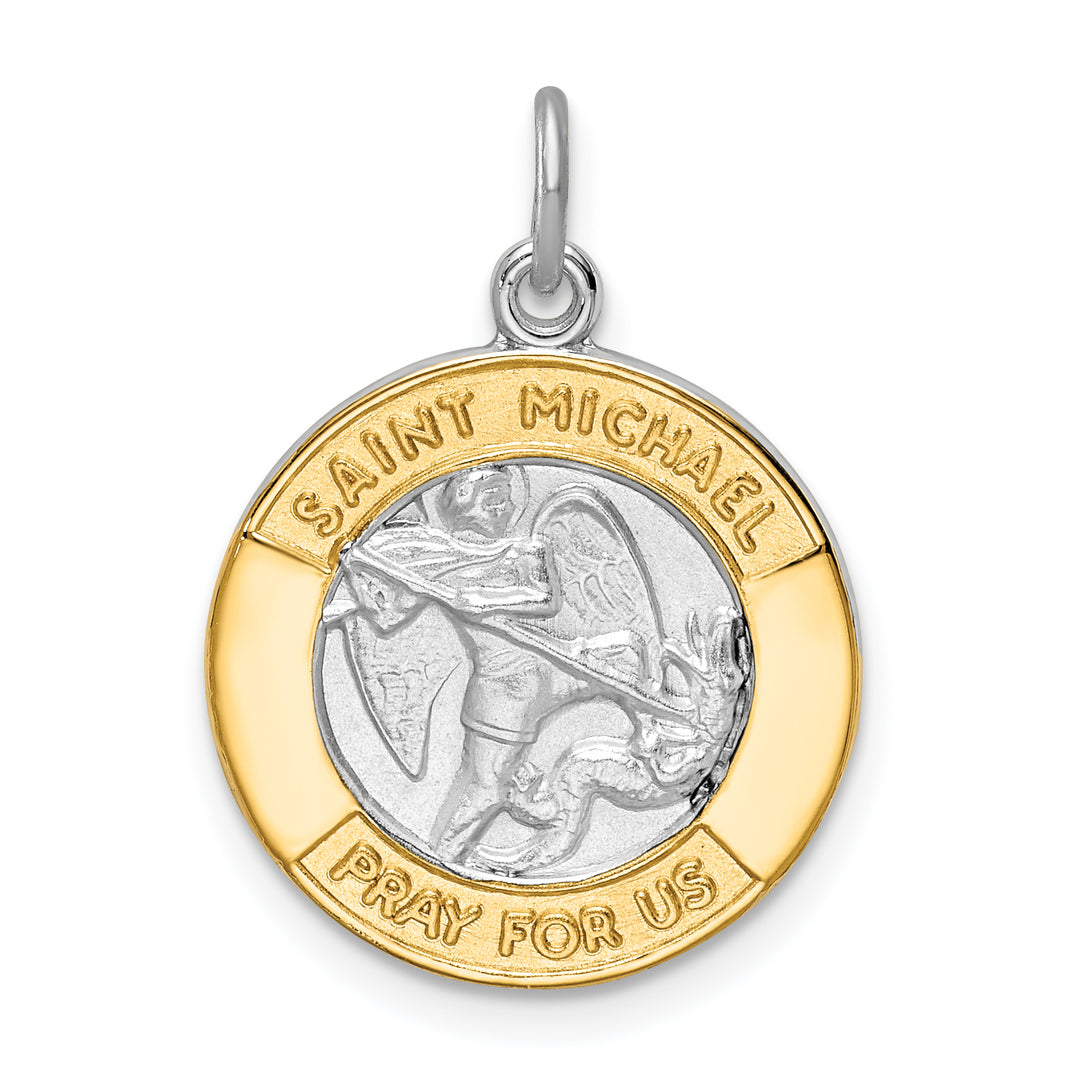 Sterling Silver and Gold-tone St. Michael Medal