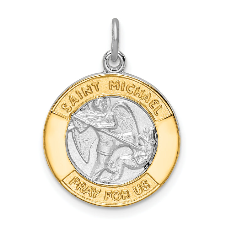 Sterling Silver and Gold-tone St. Michael Medal
