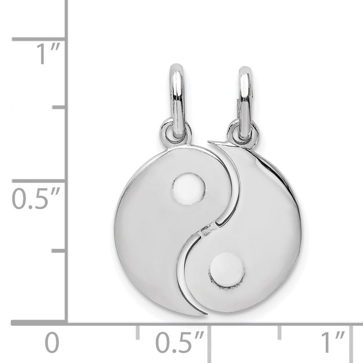 Lovely Rita's Pendants & Charms Sterling Silver Brush & Polished Yin Yang Break Apart Pendant