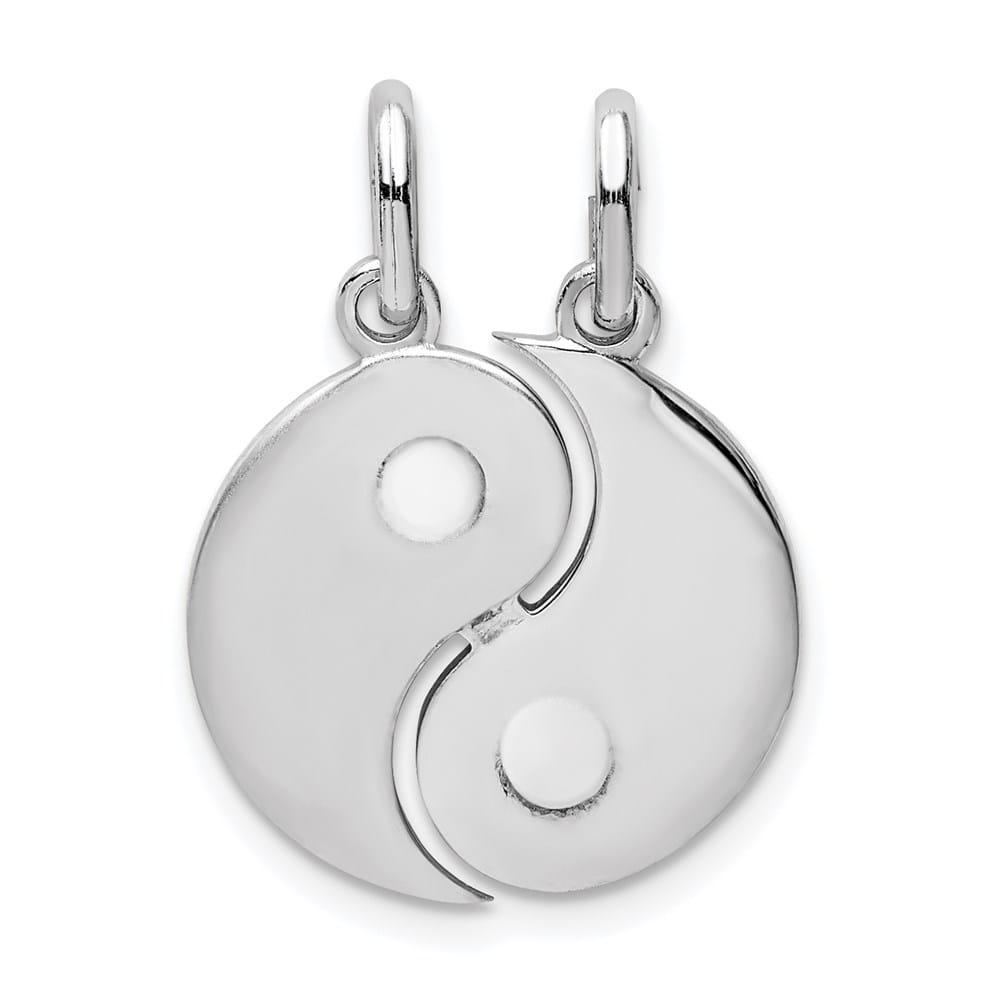 Lovely Rita's Pendants & Charms Sterling Silver Brush & Polished Yin Yang Break Apart Pendant