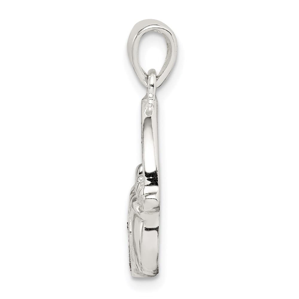 Lovely Rita's Pendants & Charms Sterling Silver Glitter Infused Claddagh Pendant