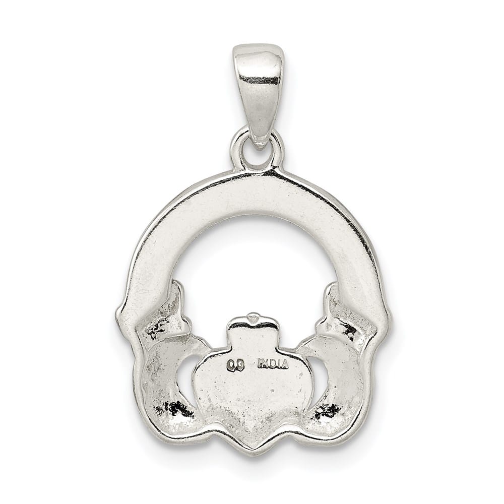 Lovely Rita's Pendants & Charms Sterling Silver Glitter Infused Claddagh Pendant