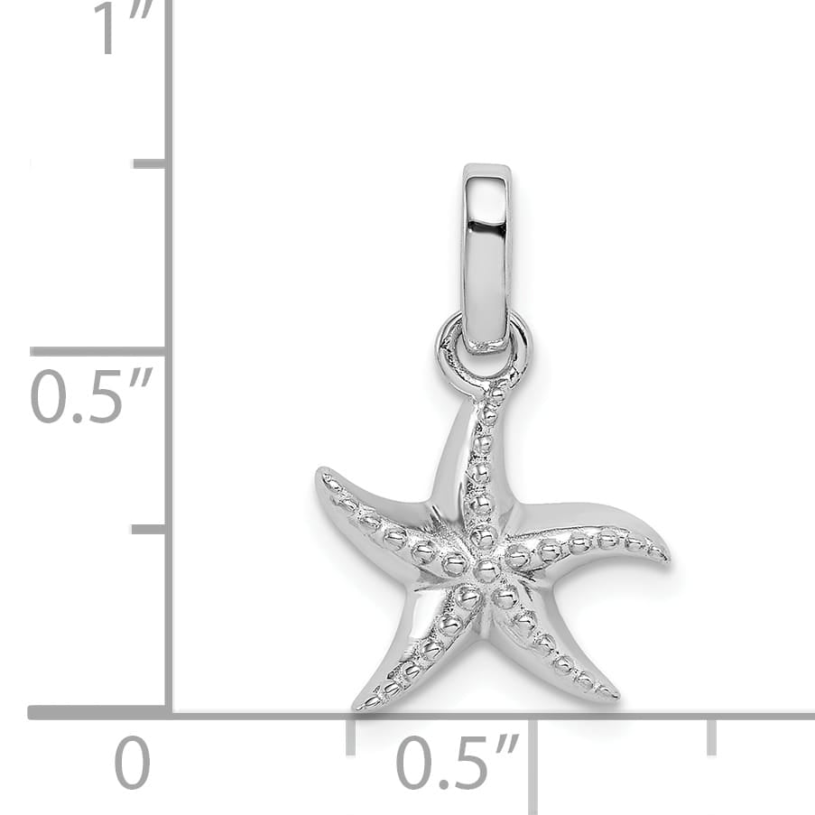 Sterling Silver Textured Starfish Pendant