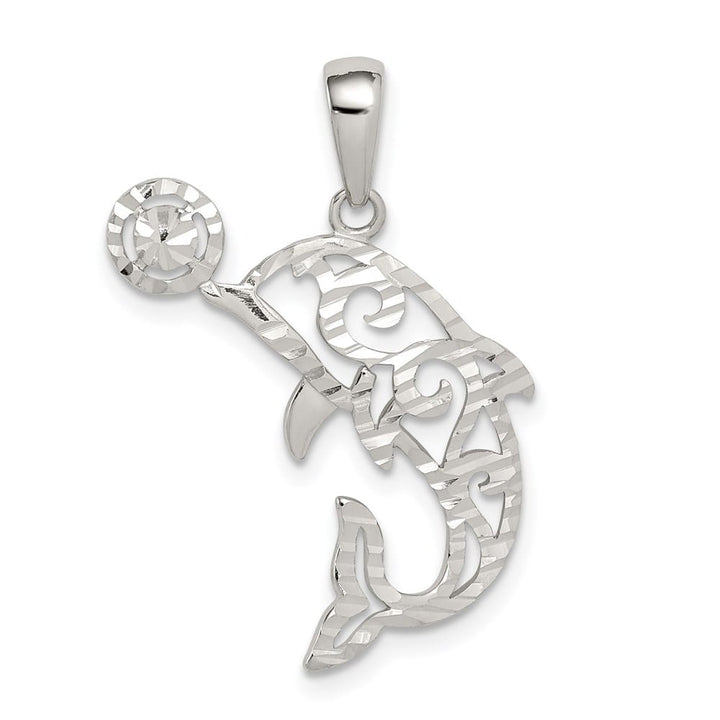 Sterling Silver D.C. Dolphin with Ball Pendant