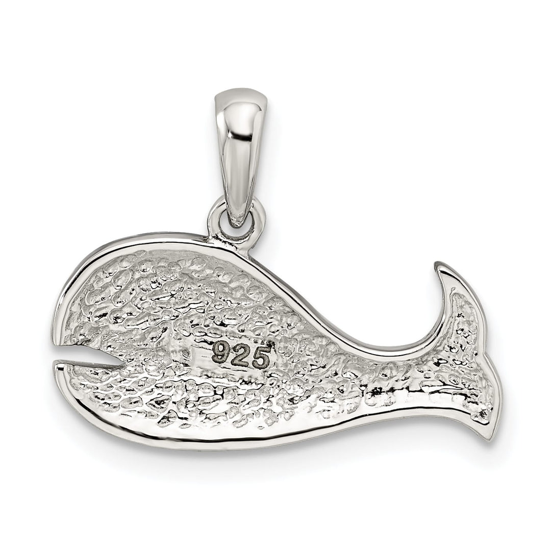 Sterling Silver Blue and Grey Preciosa Crystal Whale Pendant