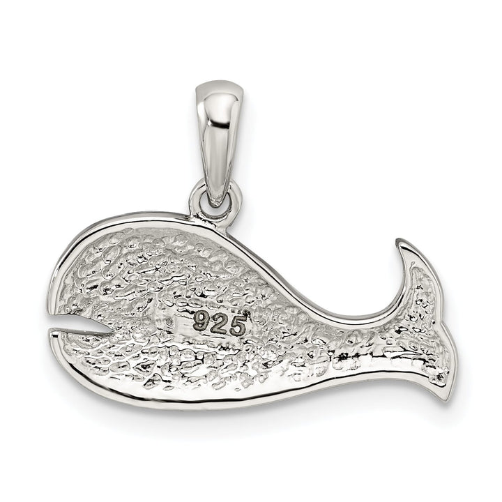 Sterling Silver Blue and Grey Preciosa Crystal Whale Pendant