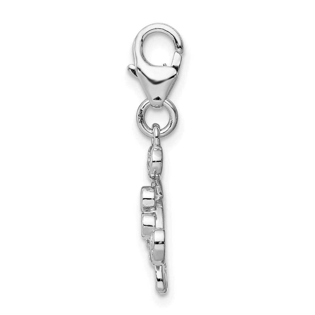 Sterling Silver CZ Crab Charm