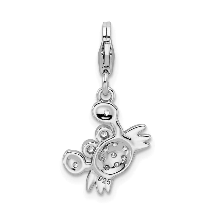 Sterling Silver CZ Crab Charm