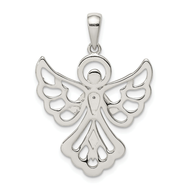 Sterling Silver Diamond and D.C. Angel Pendant