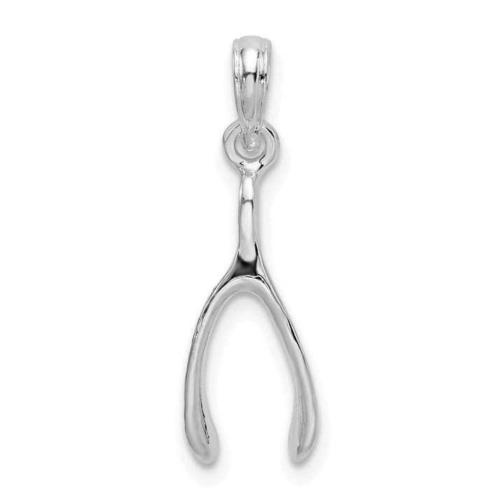 Lovely Rita's Pendants & Charms Sterling Silver Polished 3-D Wishbone Pendant
