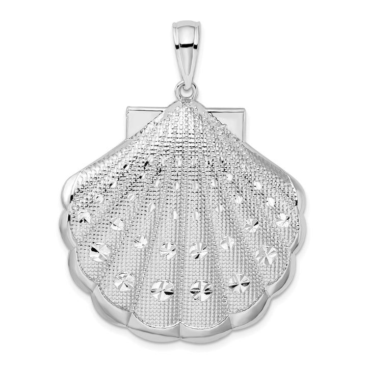 Sterling Silver D.C. Large Scallop Shell Pendant