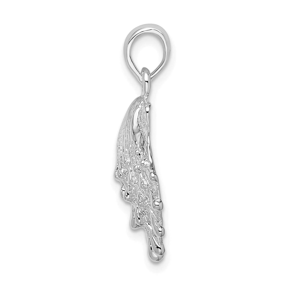 Sterling Silver Large Lions Paw Shell Pendant