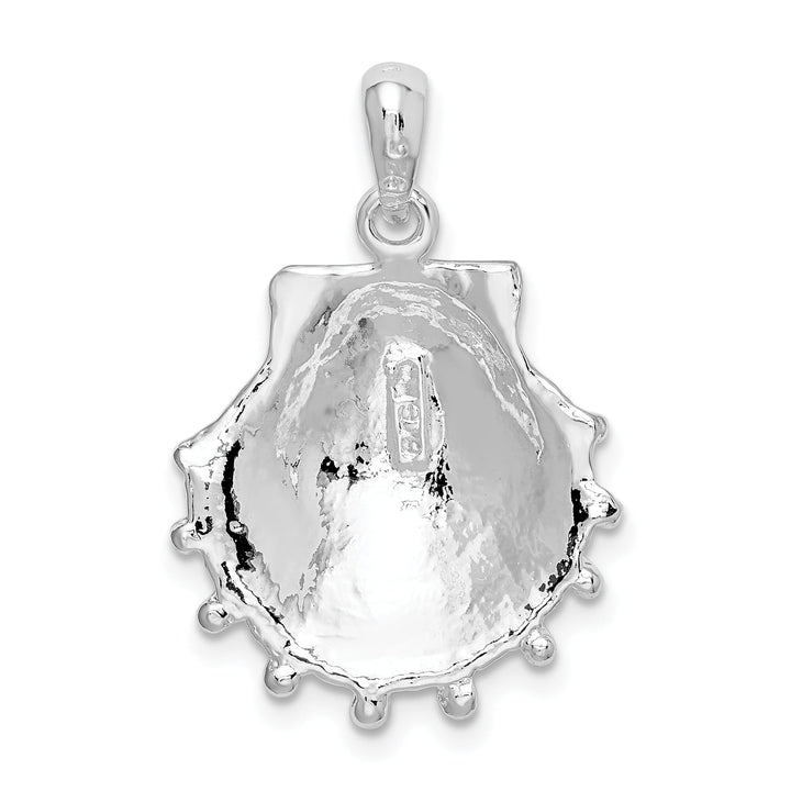 Sterling Silver Large Lions Paw Shell Pendant