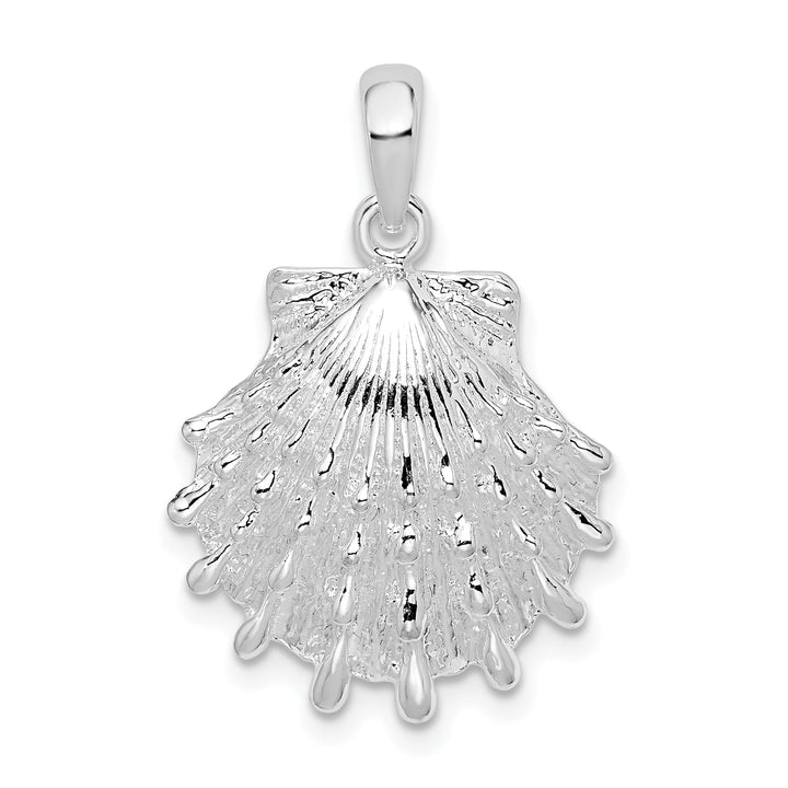 Sterling Silver Large Lions Paw Shell Pendant