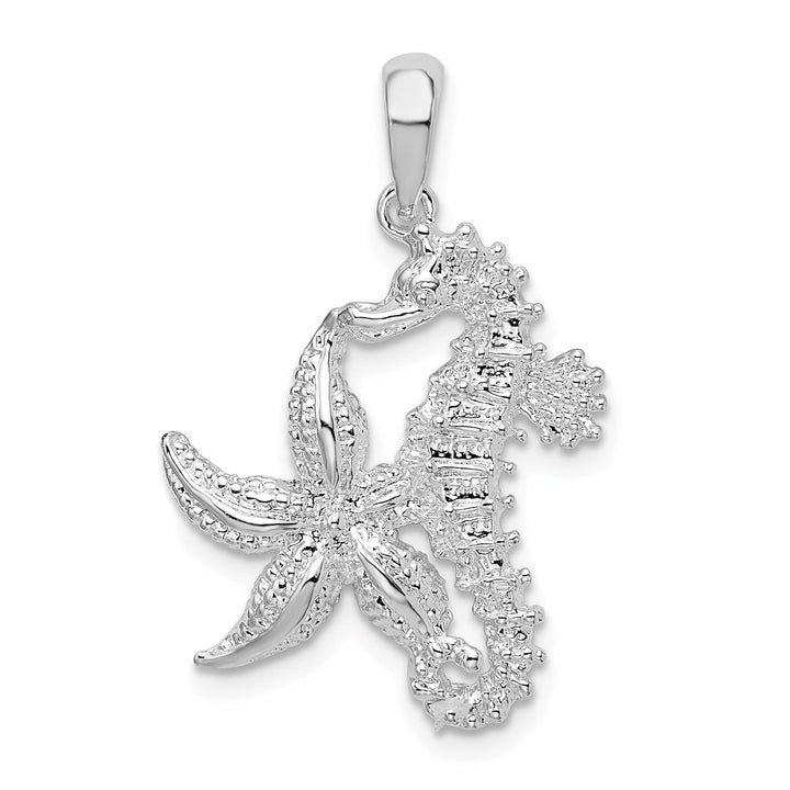 Sterling Silver Starfish and Seahorse Pendant