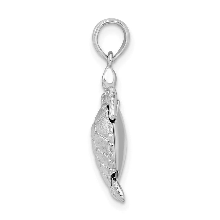 Sterling Silver 3D Moveable Sea Turtle Pendant