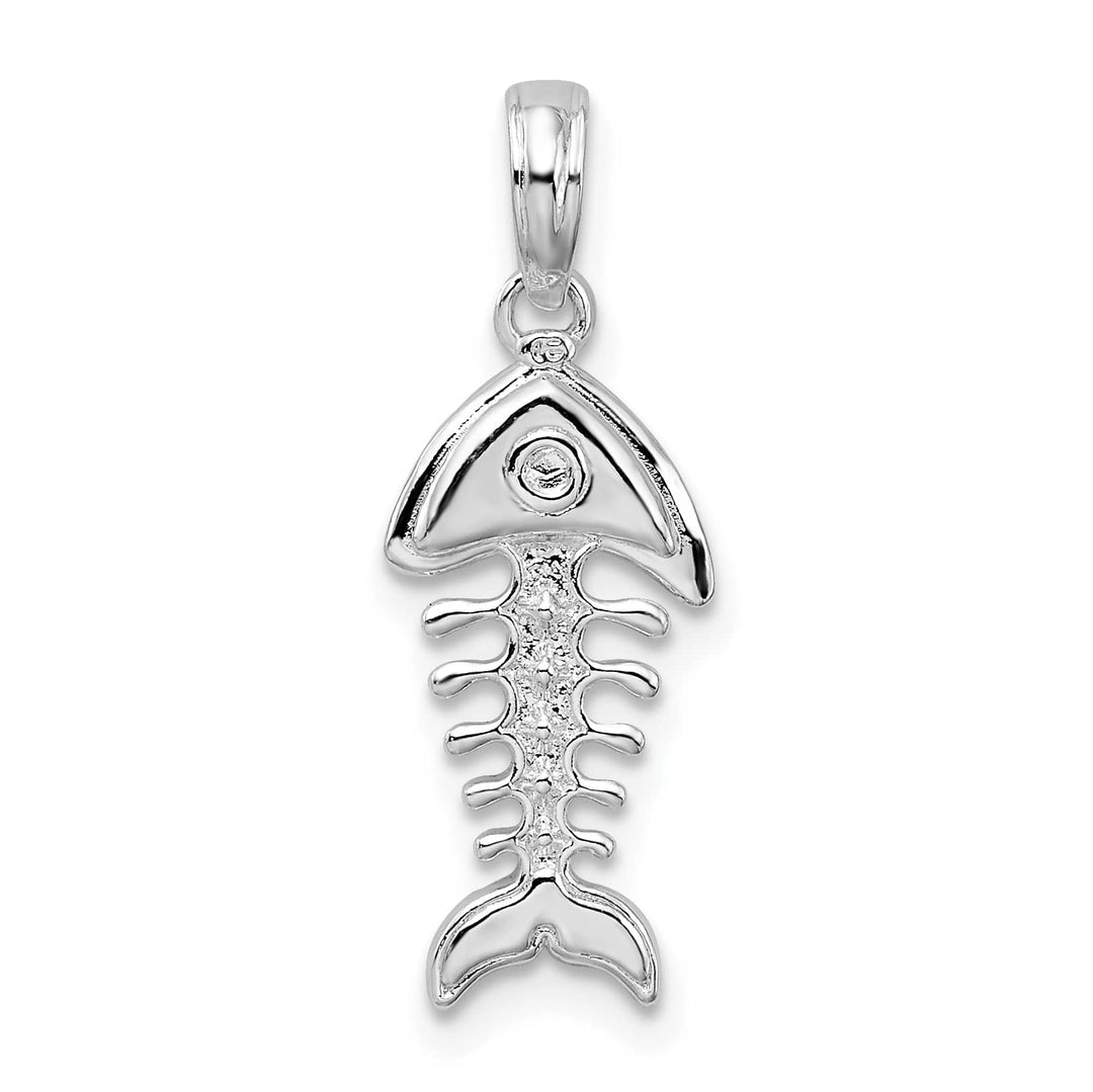 Sterling Silver 3D Fishbone Pendant
