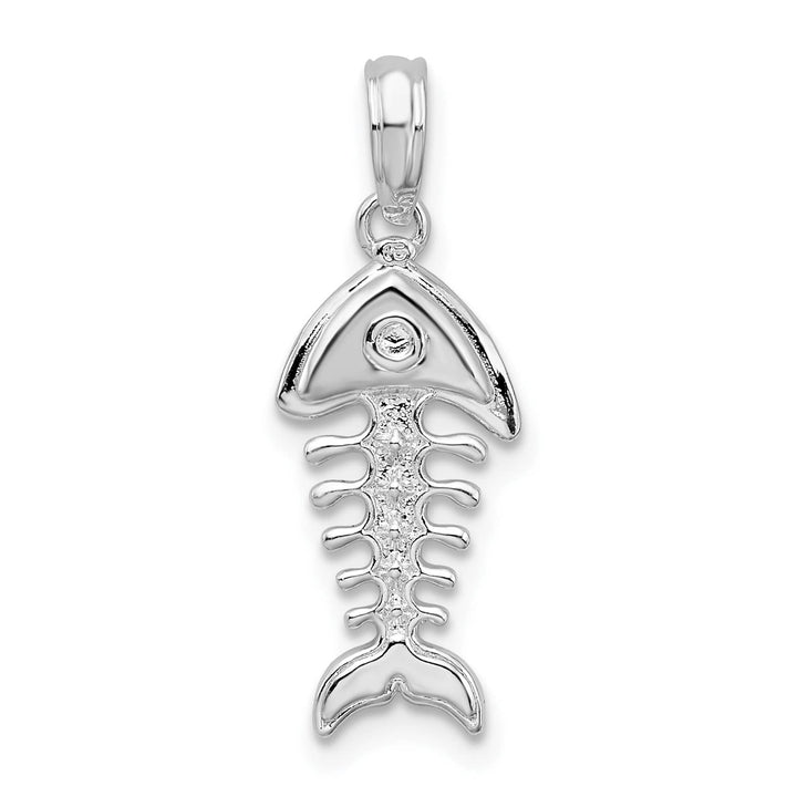 Sterling Silver 3D Fishbone Pendant
