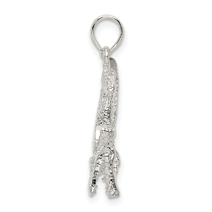 Sterling Silver 3D Alligator Pendant