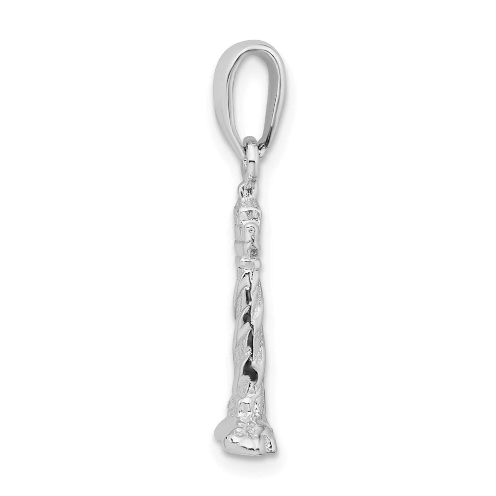 Sterling Silver 3D Cape Hatteras Lighthouse Pendant