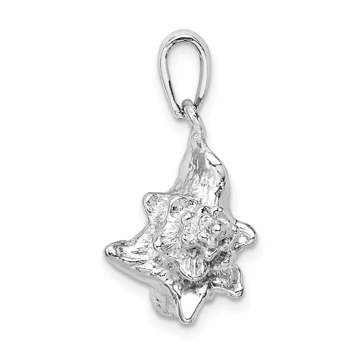 Sterling Silver 3D Conch Shell Pendant