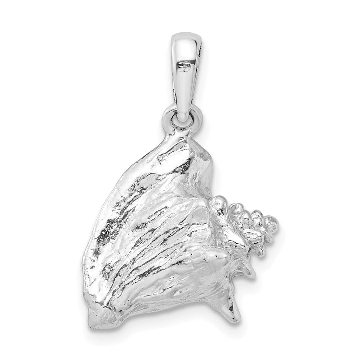 Sterling Silver 3D Conch Shell Pendant
