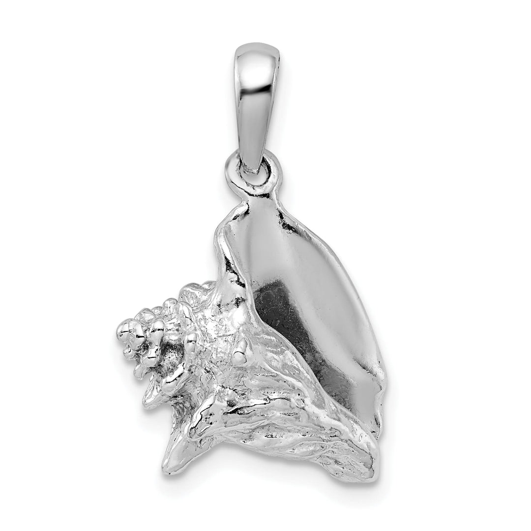 Sterling Silver 3D Conch Shell Pendant