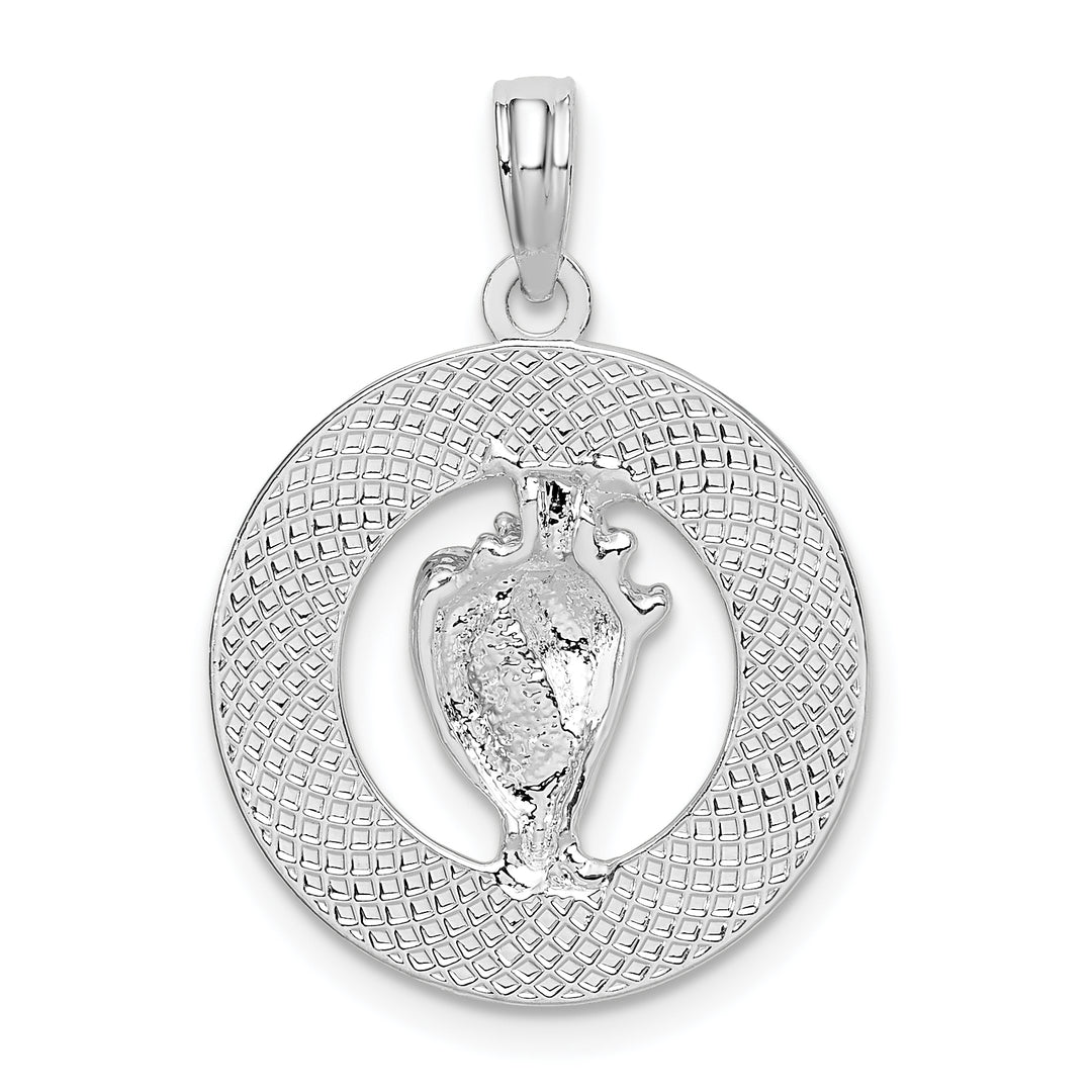 Sterling Silver Bahamas Circle with Shell Pendant