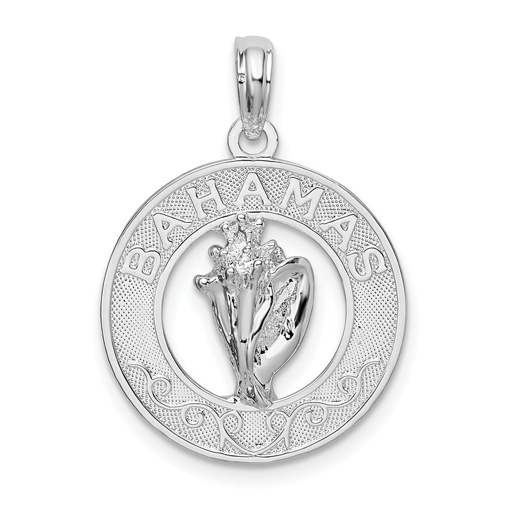 Sterling Silver Bahamas Circle with Shell Pendant